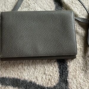 All saints gray crossbody wallet purse